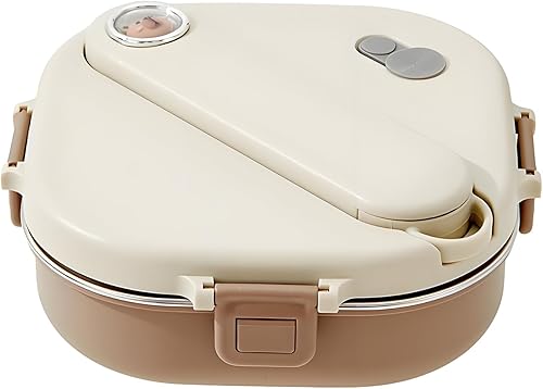 Miniatura 7 de Caja Bento de Acero Inoxidable, Lonchera Hermética de 800ml, Fácil de Abrir y Cerrar, Recipiente para Almacenar Alimentos para Salidas, Picnics y