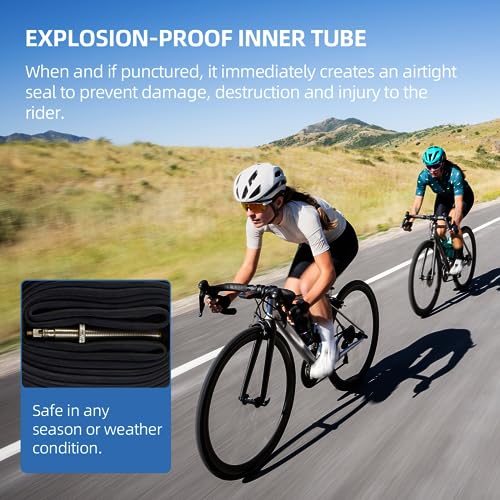 Ar-Pro 28 700X20-25C Road Bike Replacement Inner Tubes Presta Valve 80Mm For Road Bikes With Tire Size Of 700C X 20, 23, And 25 (6 Inner Tubes With 2 Tire Levers) #TOP2