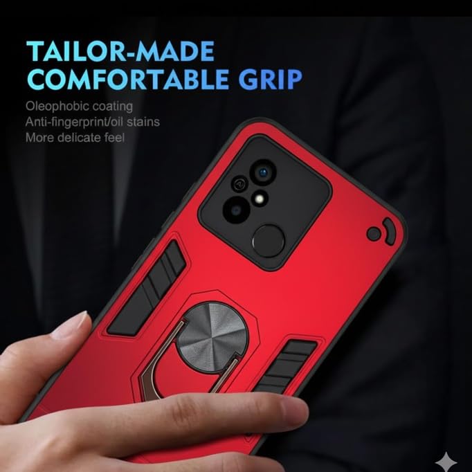 Image of Armor Kickstand Defender Back Cover case Mobile Cover for Poco C55 / Redmi 12C