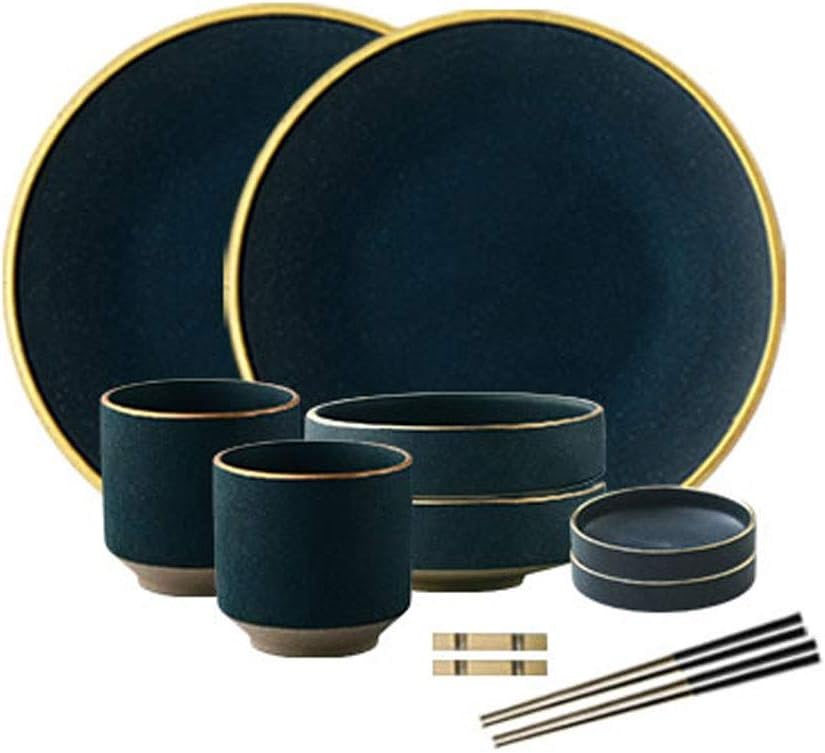 Ceramic Tablware Cutlery Set 2/4 Person Use Family Restaurant Serves Western Dishes Plates Bowl