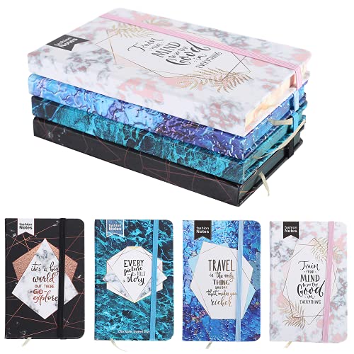 Ipienlee Small Pocket Notebook Marble Hardcover Notebooks Little Diary Note Pads Lined Memo Book Fashionable Small Journal Notepad A6 Size 3.5 X 5.5 Inch Pack Of 4 #TOP17