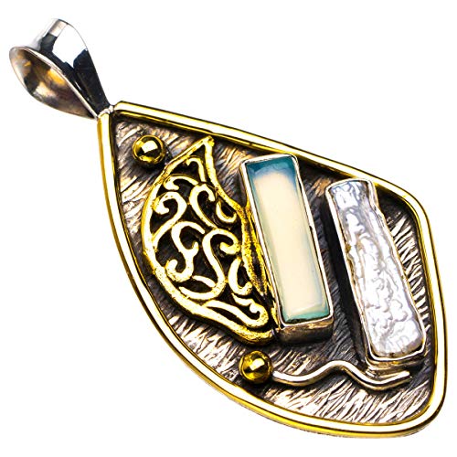 Pendentif perle Biwa et calcédoine un bijou vintage chargé d'histoire