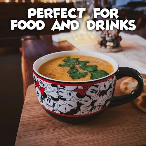 Silver Buffalo Disney Mickey and Friends Featuring Minnie Mouse Pattern Ceramic Soup Mug, 24 Ounces by Silver Buffalo - Image 4