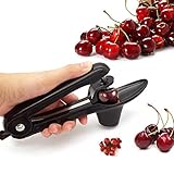 Hovico Cherry Pitter Remover,Cherry Fruit Kitchen Olive Core Remove Pit Tool Seed Gadget Stoner Corer Pitter Remover,Portable Cherry Pitter Tool Kitchen aid with Space-Saving Lock Design (Black)