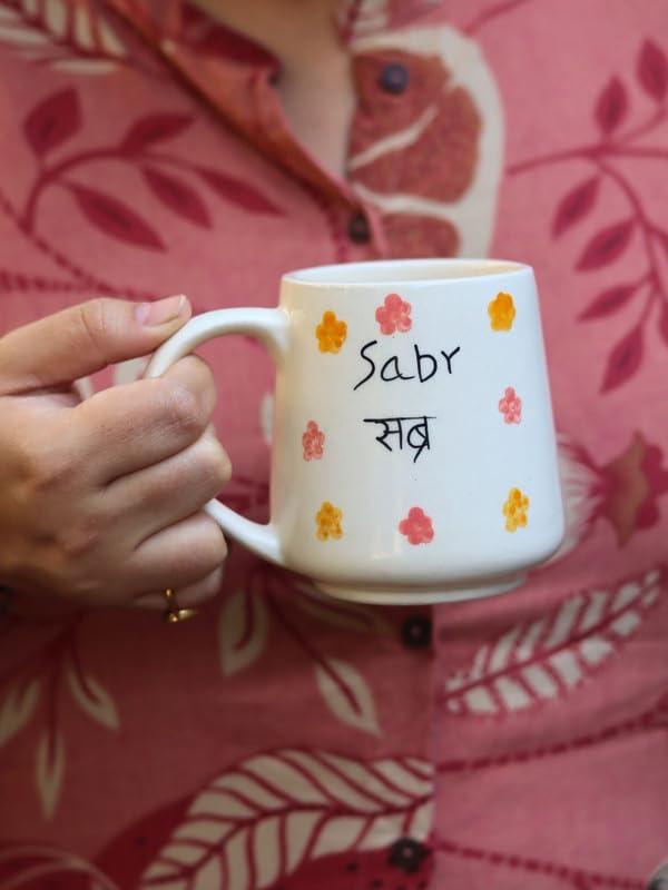 Image of WEAVING HOMES Set of 1 Sabr Mug (250ml) Microwave & Dishwasher Safe