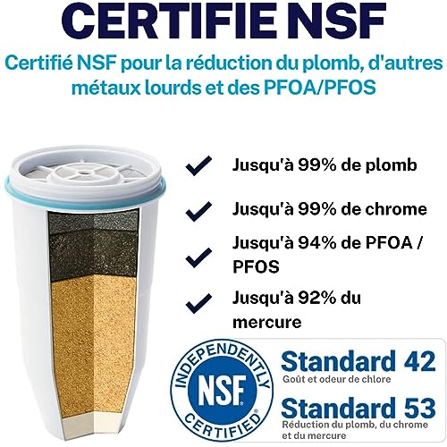 Filtre à 5 étapes Zerowater pack de 2 pour eau pure maison
