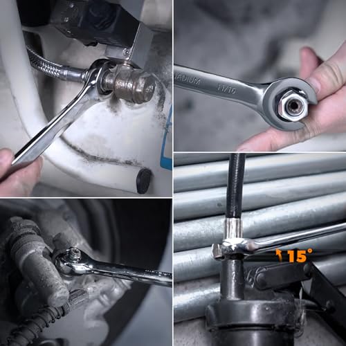 Image of Der Erwachte 4-Piece Flare Nut Wrench Set, SAE, Brake Line Wrench
