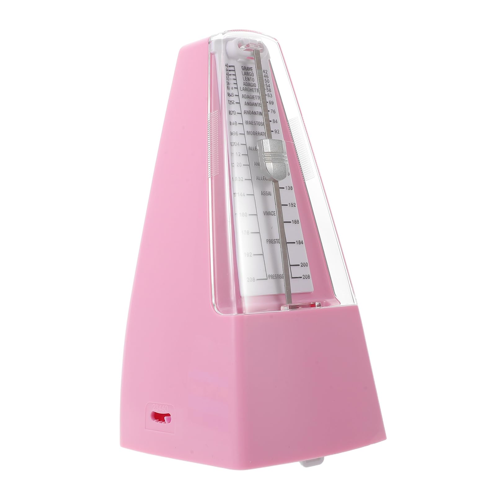 TOYANDONA Metrónomo Mecánico para Instrumentos Musicales Campana de Acento, Precisión Alta, Tamaño Mediano, Color Rosa Neutro, Accesorio Portátil Adecuado para Piano, Guitarra, Batería