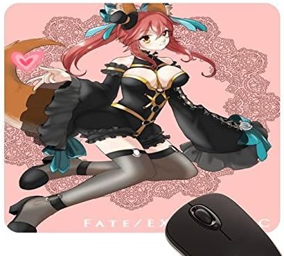 Ple Animal Ears Caster Fate Extra Chuck Artist Ccc Stay Night Kitsune Thighhighs Durable mouse pad Size 9 X 7 Inches