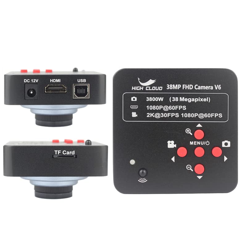2021 Full HD 1080P 60 kl./s 2K 3800 W 38 MP HDMI USB przemysłowa elektroniczna cyfrowa kamera do mikroskopu wideo do naprawy procesora telefonu PCB (kolor: Aparat)