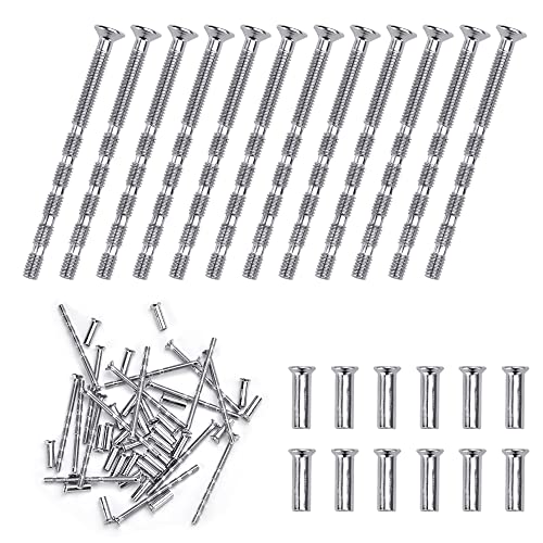 Tornillos Y Mangas De Conexión M3 Y M4 Para Manijas De Puertas - Varios Acabados (latón, Cromo, Plata