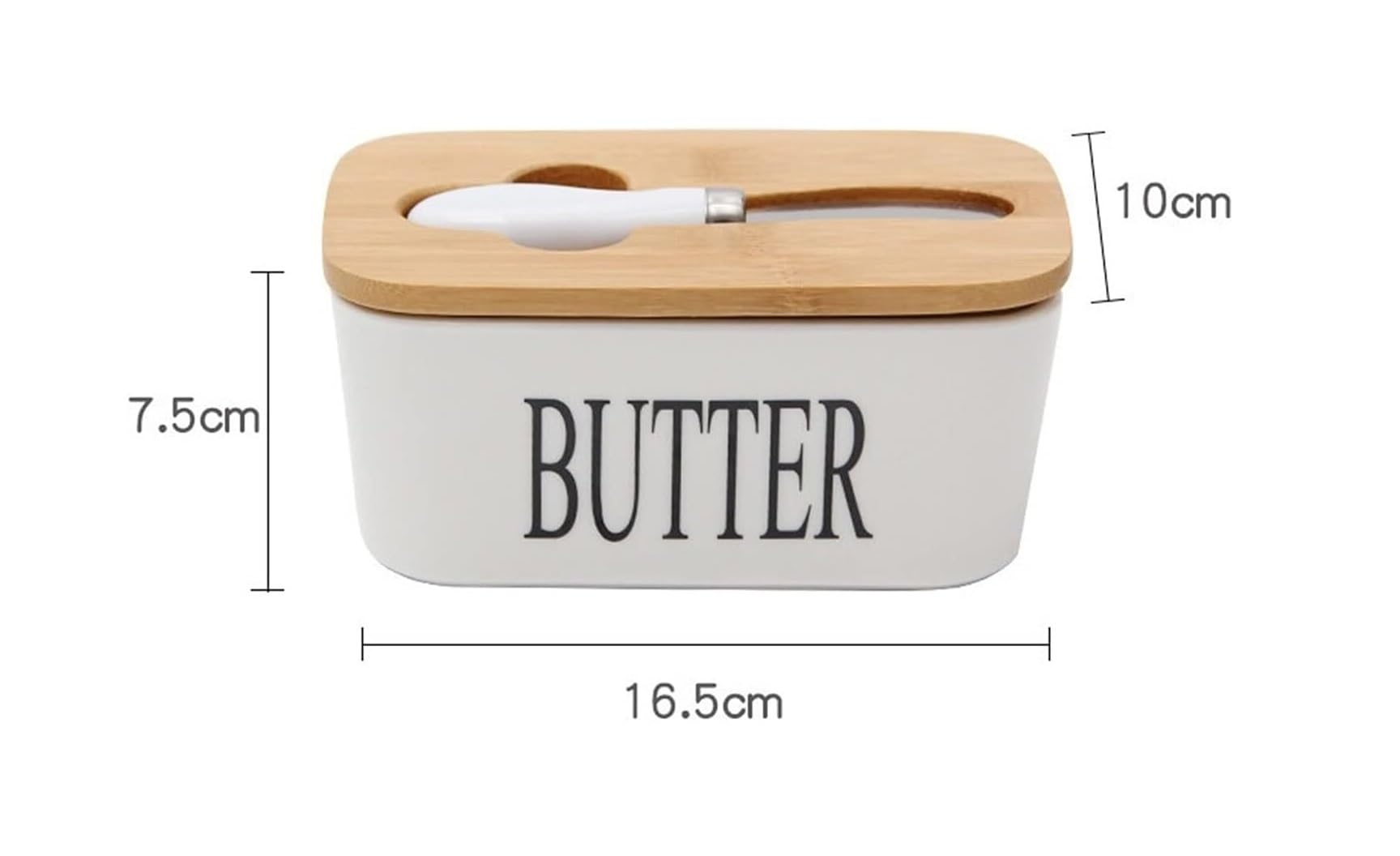 Botergerecht Keramische botervloot met deksel Kamertemperatuur Houd vers en zacht Container Organizer Servies Botercontainer Keuken cadeau (Color : Blue