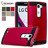 LG VOLT 2/LG LS751/ LG Magna /LG C90 / LG H525N/ LG G4C Case , Aomax Hard Silicone Rubber Hybrid Armor Case Drop Protection Shockproof Protective Holster Cover Case For LG G4C VLS Red