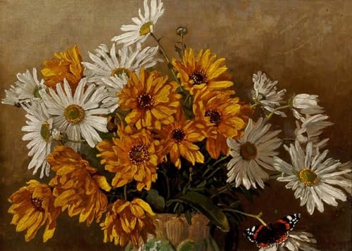 Imprimé Sur Toile Vase de Fleurs William H. Rogue pour Créer une Ambiance de Bureau Inspirante