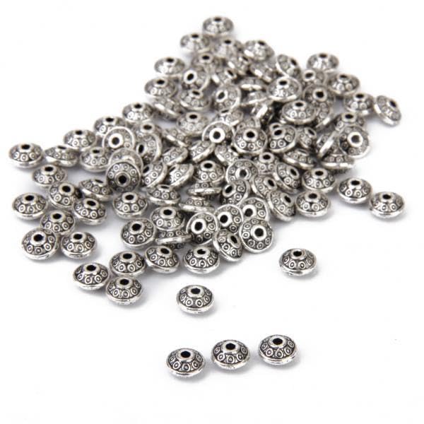 SNAPPSY 3xAlloy Beads DIY Craft 100pcs Tibetan Silver-picture-45