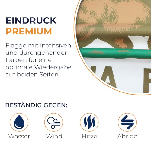 AZ FLAG - Flagge Kalifornien - 150x90 cm - Kalifornische Bundesstaat Fahne 100% Polyester mit Messing-Ösen - 110g