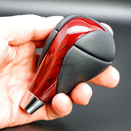 SHIFTIN Gear Shift Knob, Cherry Red, Walnut Wood, Leather, for Lexus ES300h ES350 GS300 GS350 GS430 GS450h GS460 IS250 IS300 IS350 LS460 LS600h RX350 RX450h - Image 5