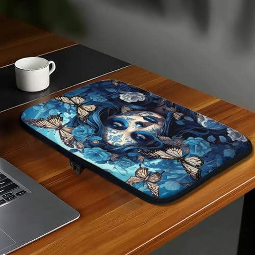 Funda para portátil diseño Blue Sugar Skull para 10 pulgadas miniatura 4
