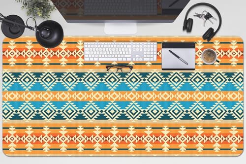 Protège-bureau imperméable contre les rayures tapis PVC navajo 100x50