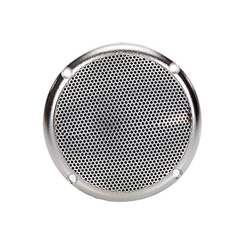 Haut-parleur jusqu'à 120 °C eliga argenté de 90 mm en finition aluminium pour un sauna élégant