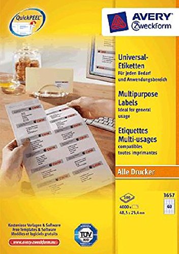 AVERY Zweckform Inkjet Laser Karteikarte, 105 x 70 mm, weiß