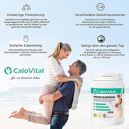 Trinknahrung hochkalorisch für Gewichtszunahme | Kohlenhydrate & Eiweiß als Kalorien Shake | Hochdosiert mit vielen Vitaminen | CaloVital - Premium Qualität aus Deutschland (Cookies & Cream 500g)