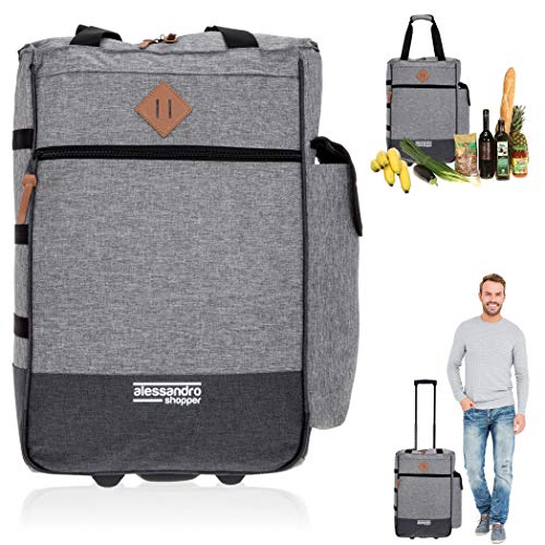 Alessandro Einkaufsroller Shoppingtrolley Shopper Einkaufstrolley (Two Tone Grey) – Bild 3