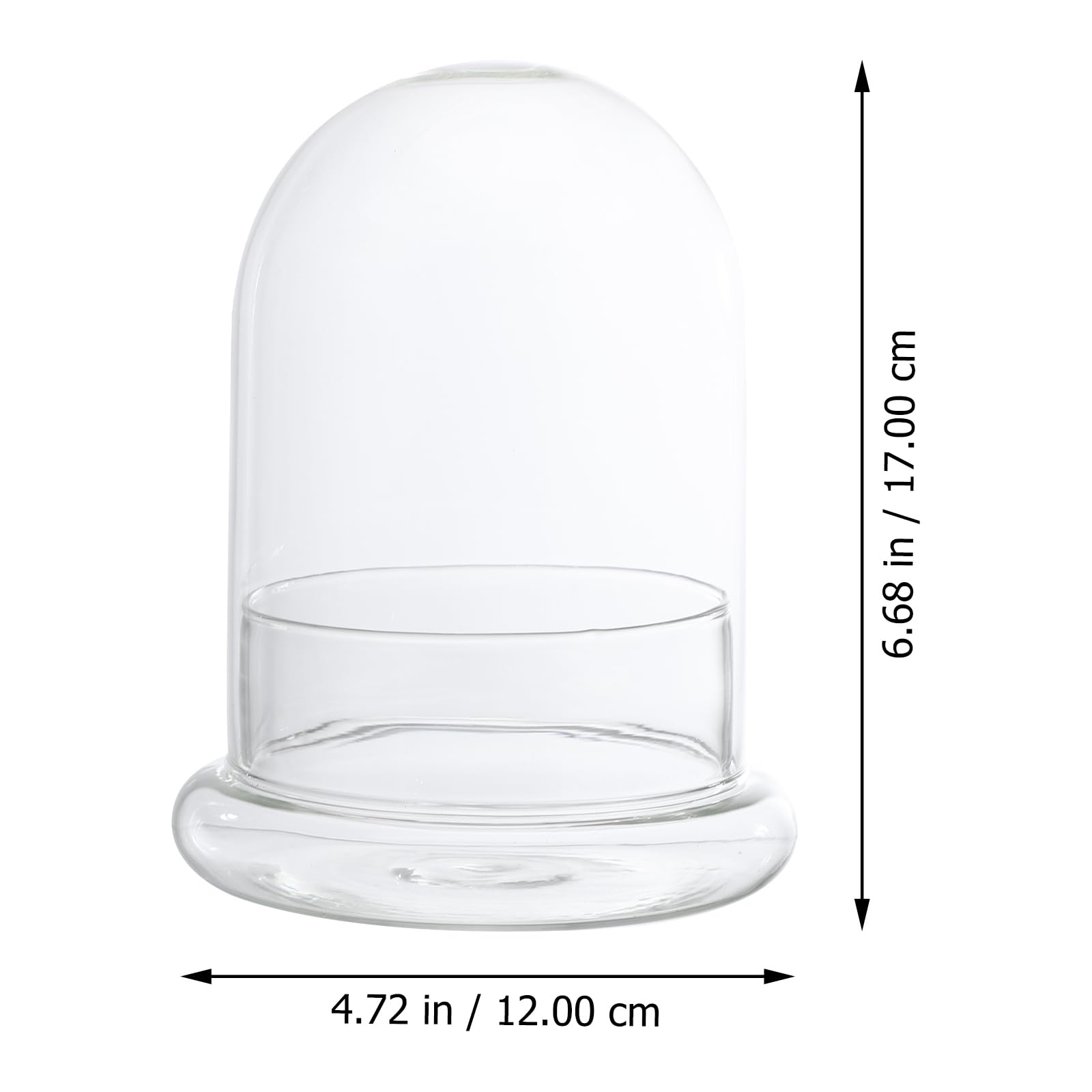 Angoily Ecological Bottle Moss Terrarium Jar with Glass Dome and Base for Diy Micro Landscape Display Home Office Ornament - Image 3