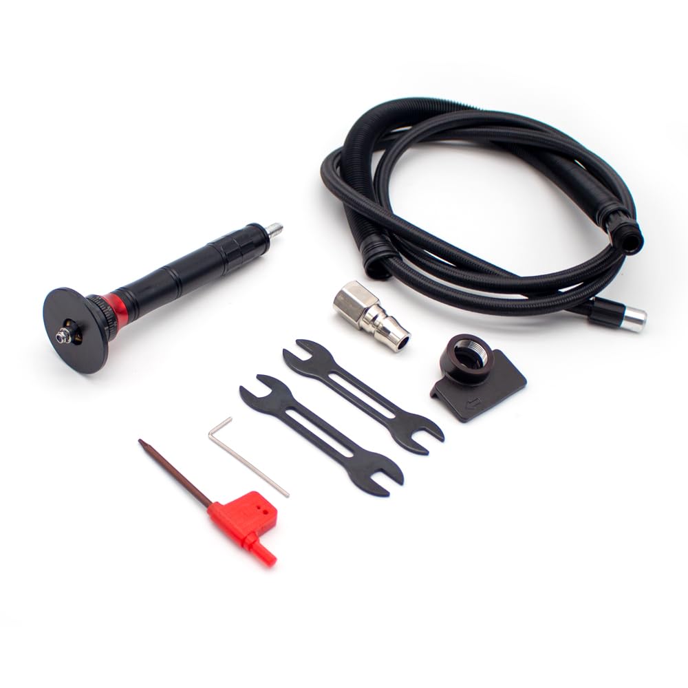 Toplionace Mini Pneumatic Chamfer Machine, Metal Deburring Chamfer Tool Handheld Adjustable with 2 Original Blades 0.1-C0.9mm (AX207S