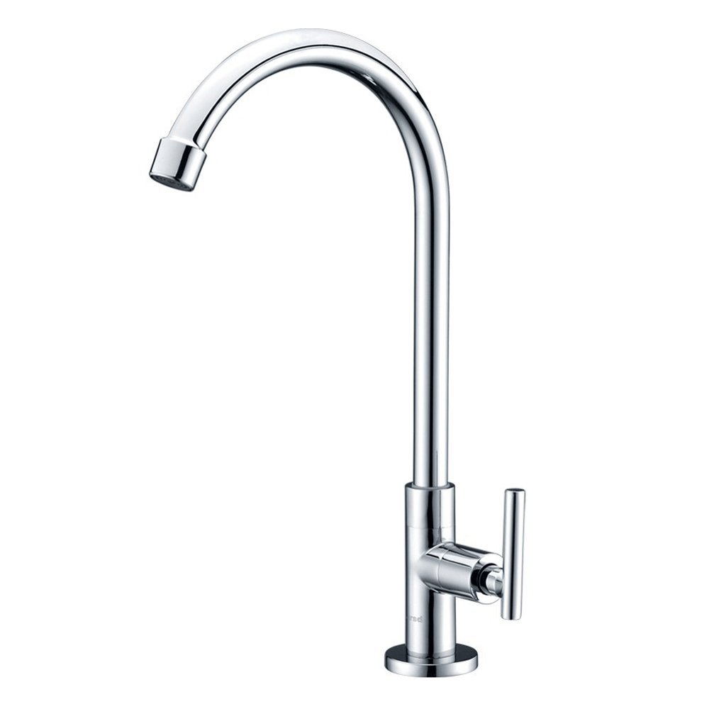 Mxxqrhf Mixer Tap Kitchen Full Copper Single Cold Sink Faucet Taps 360° Rotary Single Hole Single Handle Wash Basin Faucets Mixer Tap
