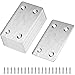 GZGXKJ 10 Stück 60x38mm Edelstahl Silber Flachverbinder Lochplatten Ecke Brackets für Außenbereich Lochplatte Stahlverbinder Lochblech Flacheisen