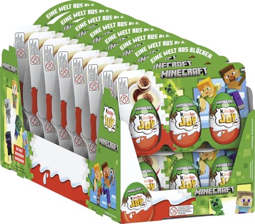 Kinder Joy Überraschungsei mit leckerer Milch- und Kakaocreme Knusperkugeln und 1x Spielzeug oder einer beliebten Sammelfigur 16 Packungen zu je 3 Eiern