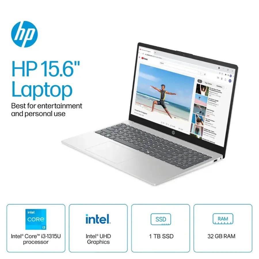 Laptop HP 15.6" Core i3 13ª Gen 32GB RAM 1TB SSD miniatura 2