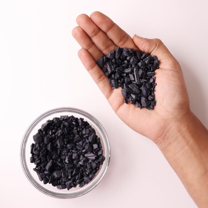 Image of Healing Crystal Chips for Vastu Natural Black Tourmaline Chips Stone 250 Gm Black Tourmaline Crystal Stone Chips Dust Raw Rough Stone For Reiki Healing Meditation