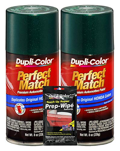 Dupli-Color Clover Green Pearl Exact-Match Automotive Paint - 8 oz, Bundles Prep Wipe (3 Items)