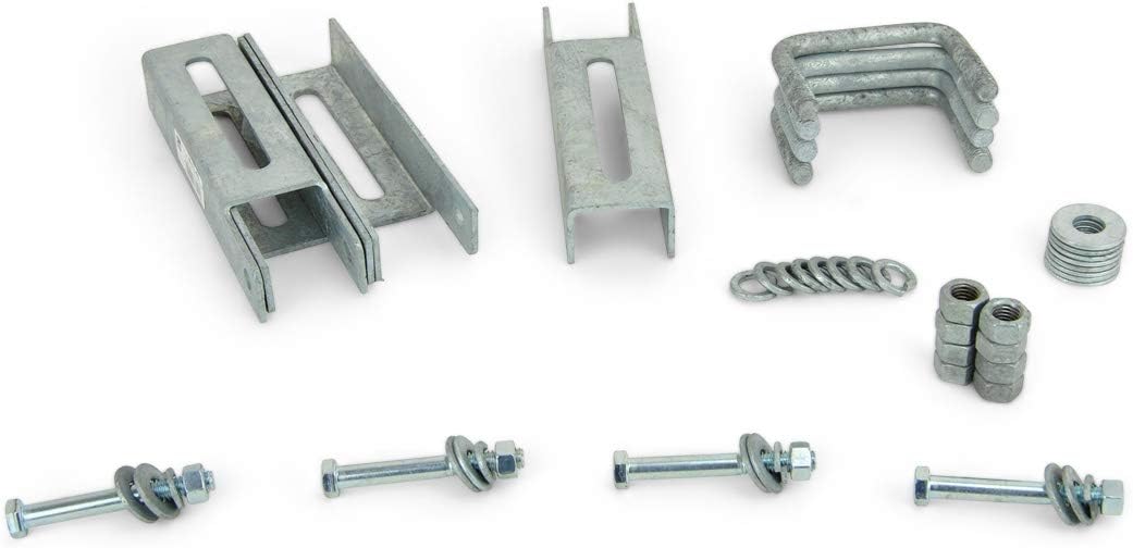 Sturdy Built (4) 8" Galvanized Vertical Bunk Bracket Kit for 1.5x3 Boat Trailer Cross Members