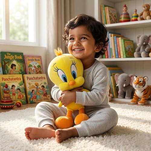 Image of Babique 32cm Yellow Duck Soft Toy - Premium Plush Stuffed Animal for Kids | Cute Cuddle Toy | Birthday Gift & Room Decoration