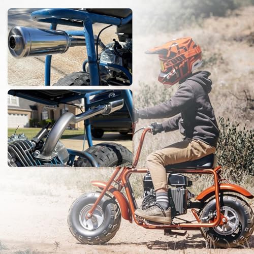 Image of Central long Exhaust Pipe With Muffler For Predator 79cc 98cc 3HP Coleman CT100U Mini bike FRP GMB100 Mini bike Colorful