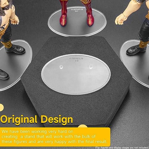 Image of 6inch Action Figure Display Stand, Clear Support Foot Stand Holder Base with Peg Accessories, Compatible with Mavel Legends / GiJeo Classified Series / D C / Mo tu 1 /12 Scale, 28PCS