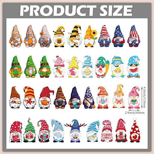 Imanes decorativos Kanayu 36 piezas de gnomo para refrigerador miniatura 2