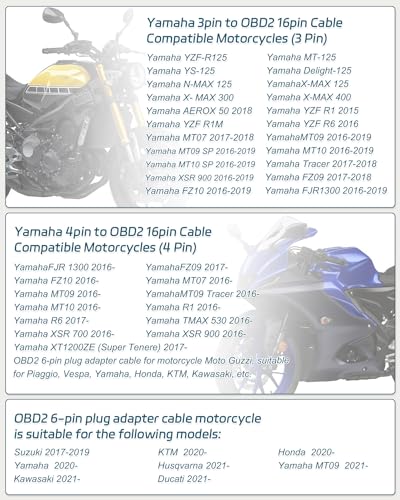 Herramienta de diagnóstico para motocicleta Yamaha que soluciona fallos OBD2 5