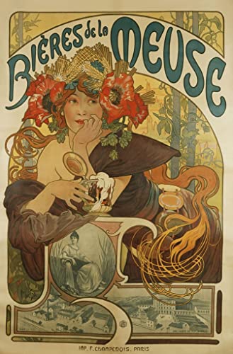 Affiche Zodiaque Mucha impression sur toile 60x90cm pour salon