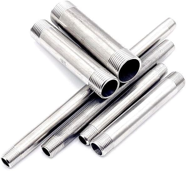 1/8 1/4 3/8 1/2 3/4 2.5 cm 雄ねじ 六角ニップル ユニオン 304 ステンレス パイプ継手 コネクター カ  Amazon.co.jp: 六角ニップルユニオン1/8 1/4 3/8 1/2 3/4 1 "304 ステンレスパイプ継手コネクタカプラー水油エアスレッドアダプタ  (サイズ 1個 1/8インチ 1/4インチ 3/8インチ 1/2インチ 3/4インチ 1インチ オスねじ ロングニップル 304 ステンレスス