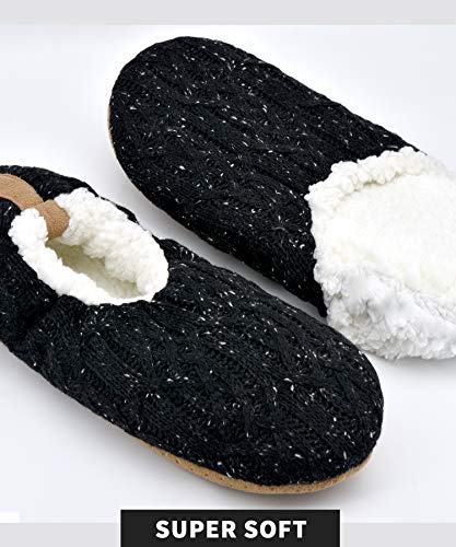 DICUIRD Mens Slipper Socks With Non Skid Bottoms, Warm Slipper Socks With Grippers For Men, Fuzzy House Knit Slippers2