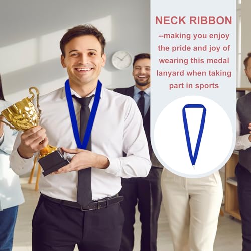 Lanières de médaille en polyester bleu PATIKIL pour compétitions