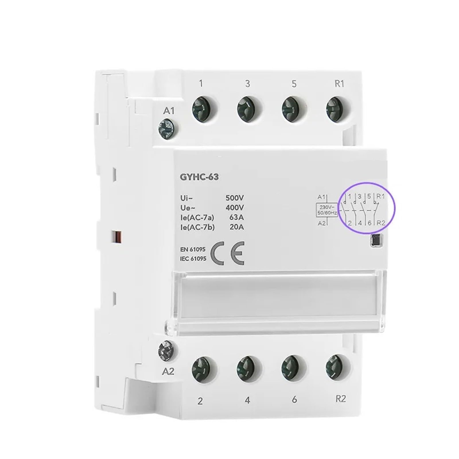 COSZWQDP Guide Rail AC contactor 4P 40A 63A 4NO 4NC 2NO2NC 3NO1NC Household or Charging Pile