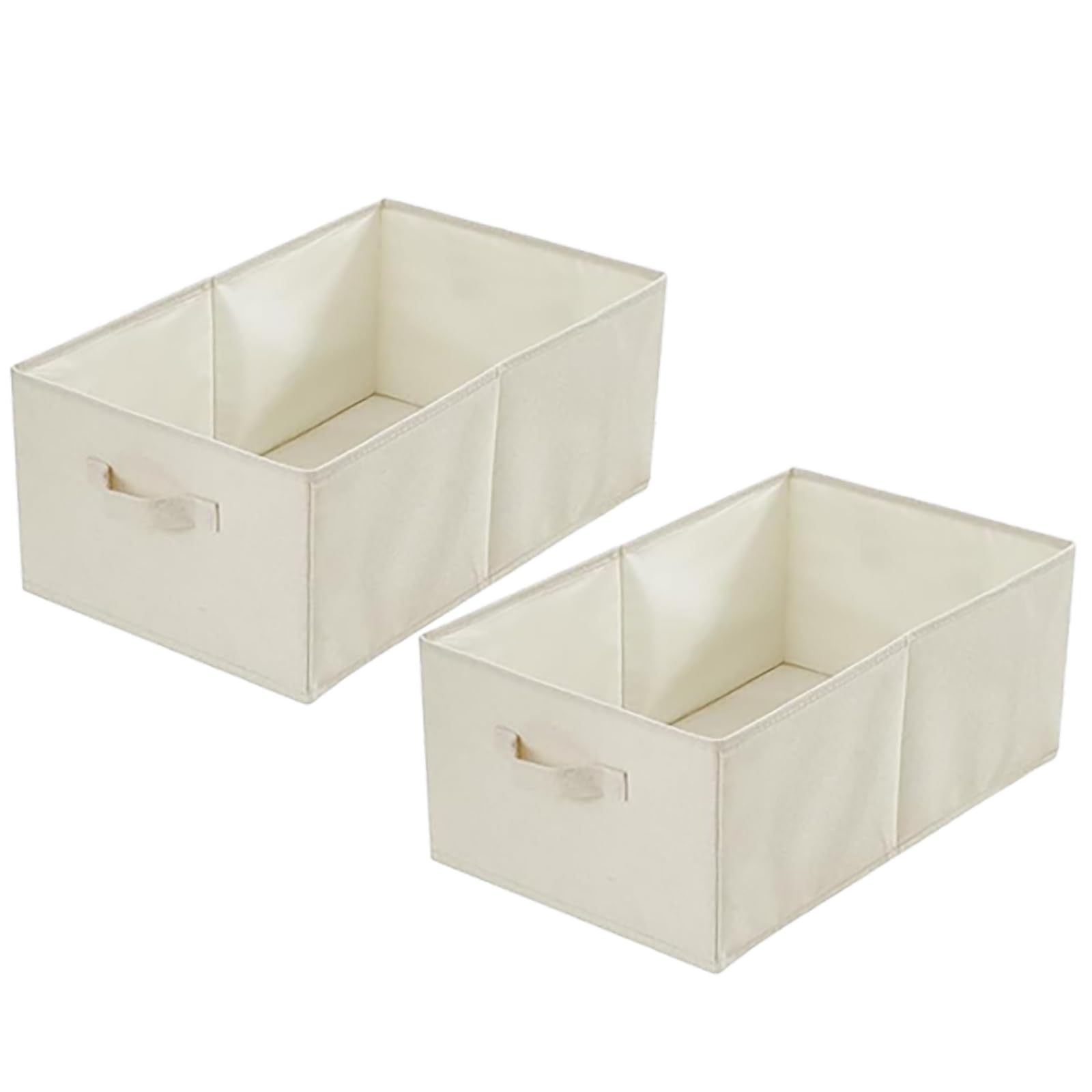 SULUNZEFGER Drawer Organizer, Clothes Wardrobe Organizers with Double Handles, Cotton Storage Cabinet, Foldable Closet Organizers for Clothing, Pants, Sweaters, Jeans, Home Storage, (2 Pack)