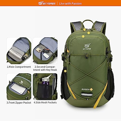Image of SKYSPER Small Hiking Daypack, 20L Lightweight Travel Backpacks Day Hike Pack with Waist Strap for Women Men