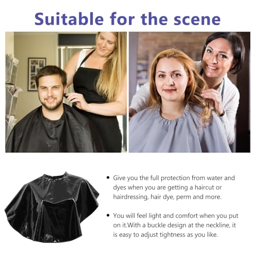 Capa impermeable para corte de cabello con tela antiestática miniatura 7