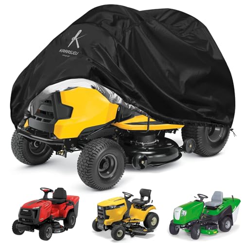 Housse de Protection pour Tondeuse Autoportée Imperméables,Bache Protection Tracteur Tondeuse Coupe Vent,Couvercle étanche Tracteur de Jardin et l'extérieur,Tissu...